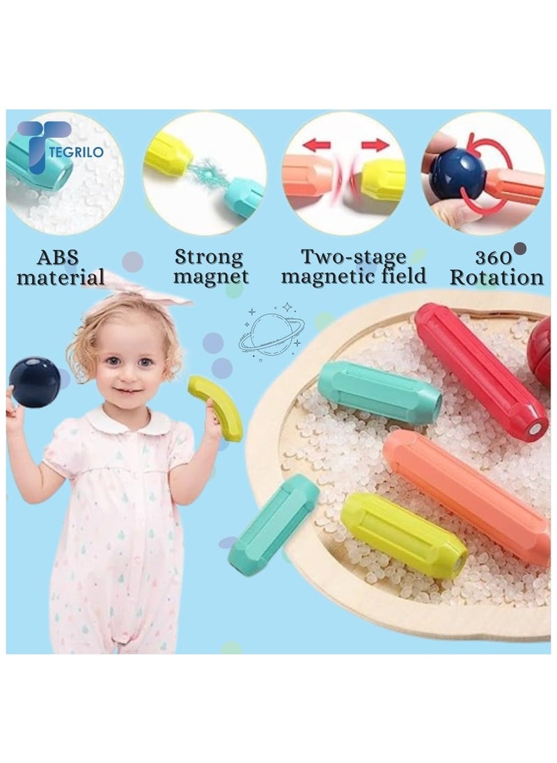 100 PCS Magnetic Building Blocks Toy, Stacking Magnetic Stick Rods and Ball Toys, Educational Construction Puzzle for Kids  - Image 3