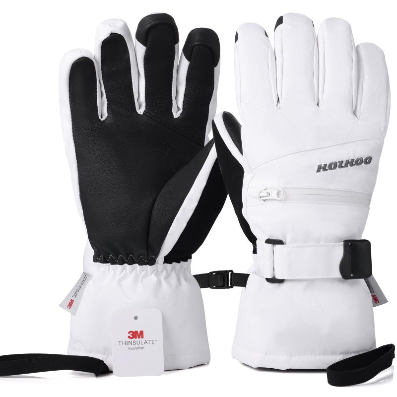 HOIHOO Ski Gloves, Waterproof Warm 3M Thinsulate Snow Gloves Touchscreen Cold Weather Winter Gloves Snowboard Glove Fits Both Men & Women - Image 2