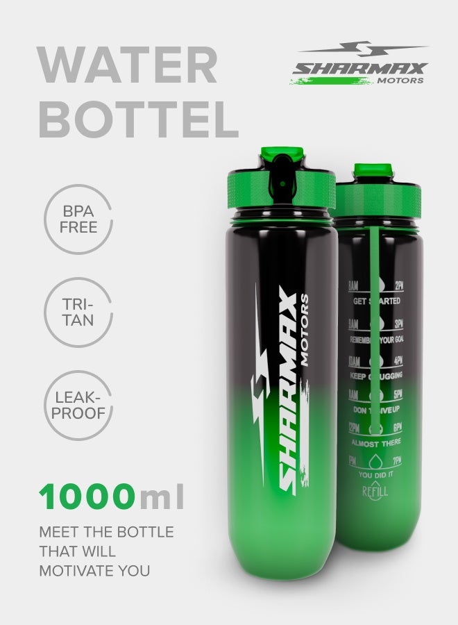 SHARMAX 1000ml Water Bottle – Leakproof & BPA-Free, Large Reusable Sports Bottle with Secure Lid, Ideal for Gym, Office, Hiking & Outdoor Use - Image 2