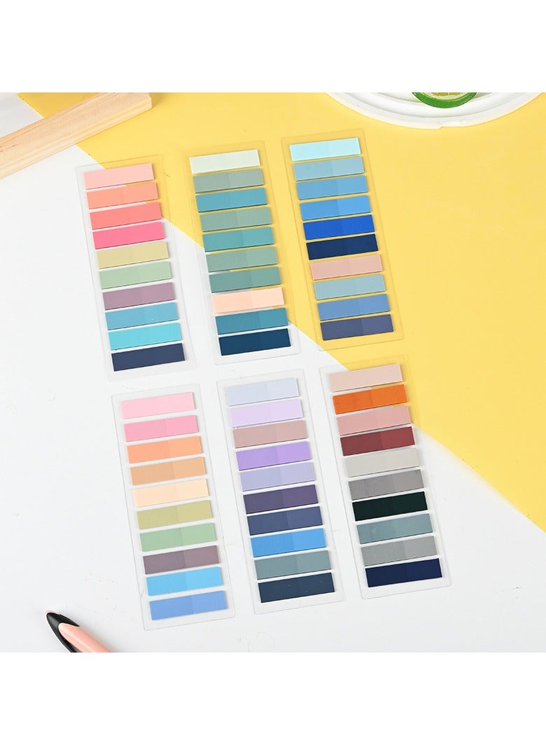 1200 Pcs  Markers,Morandi Sticky Note Tabs Colored Writable And Repositionable Book Flags Tabs Strip Index Tabs, Tabs - Image 1