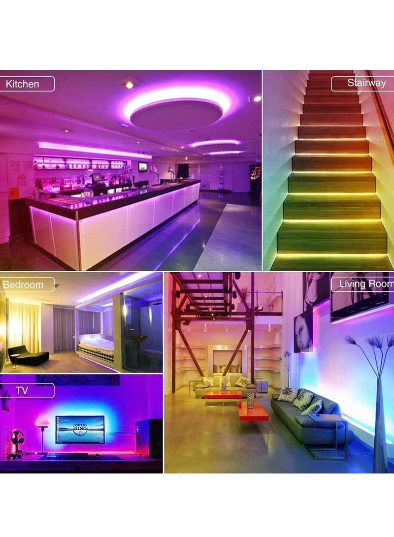 Mult-Color LED Light Strip 2M USB RGB Waterproof Decoration Lighting with Remote Control Flexible Led Strip Lighting for Bedroom Kitchen Hotel Home TV Back (Color Changing) - Image 2