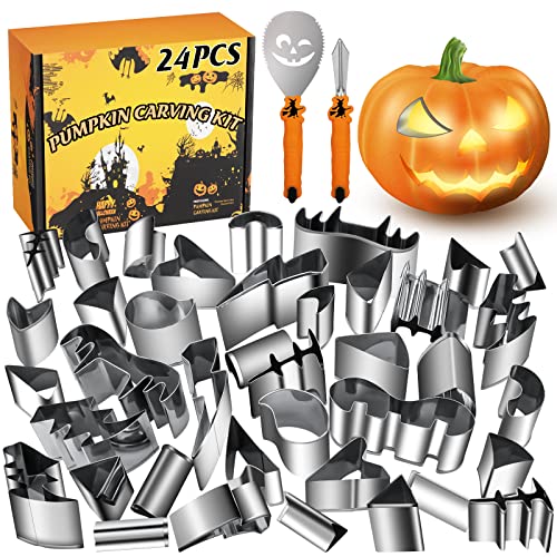 WANNTS Pumpkin Carving Kit Halloween Safe and Easy Pumpkin Carving Set for Kids DIY Stainless Steel Pumpkin Carving Tools for Halloween Decoration JackOLanterns Gift for Halloween