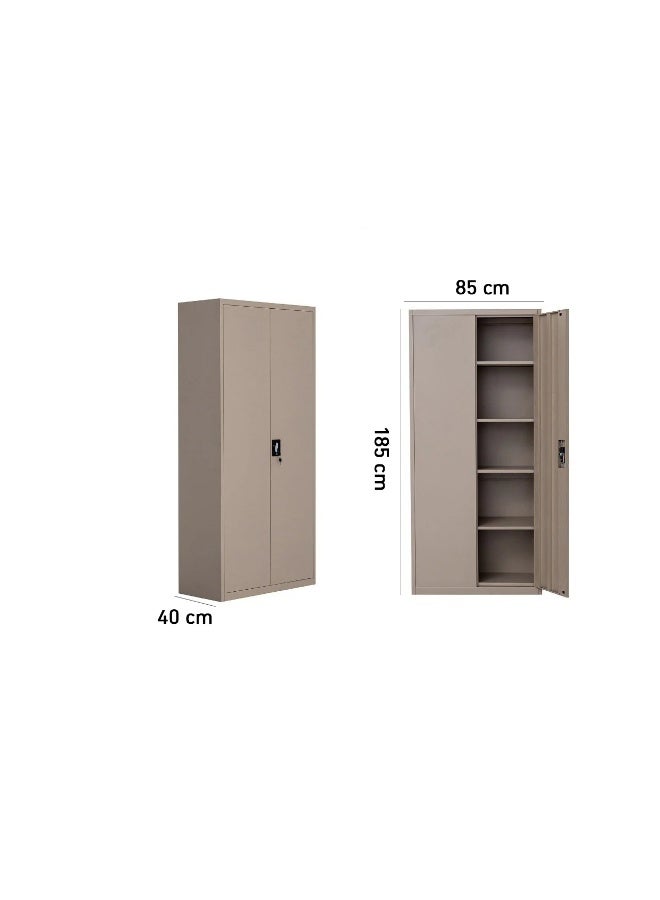 بيتي دولاب تخزين مكتبي حديد - بيج - Image 3