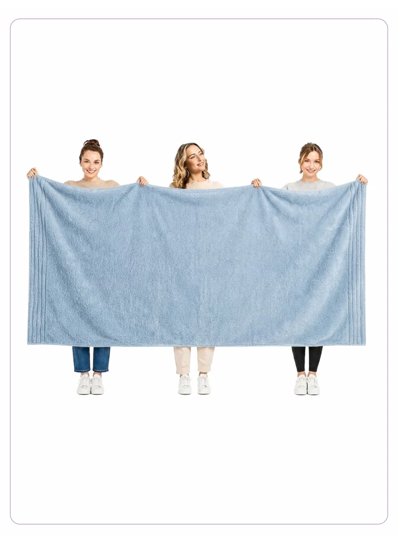 Bath Sheet (1 Piece, 90 X 180 cm) - Microfiber 330 GSM - Ultra Soft & Highly Absorbent Quick Dry Large Bath Towel, Lightweight Solid Bath Sheet for Bathroom, Gym, Spa & Travel.