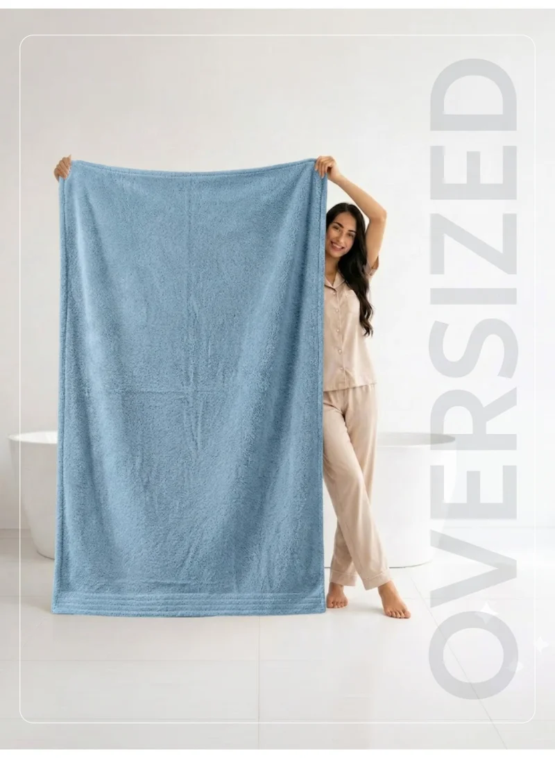 Donetella SOLID - 1Pcs Bath Sheet (1 Piece, 90 X 180 cm) - Microfiber 330 GSM - Ultra Soft & Highly Absorbent Quick Dry Large Bath Towel, Lightweight Solid Bath Sheet for Bathroom, Gym, Spa & Travel.  | Best Price UAE