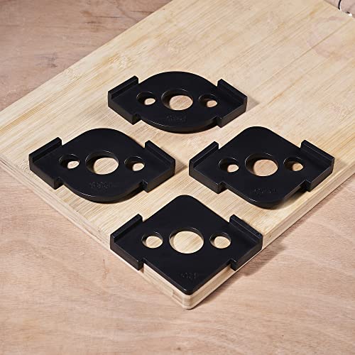 HERMIT TOOLS Pack of 4 Radius Jig Router Templates Corner Radius Routing Templates,Routing Rounded Corners Router Bit Templates for Woodworking Routing (8 Different Radius Set) - Image 2