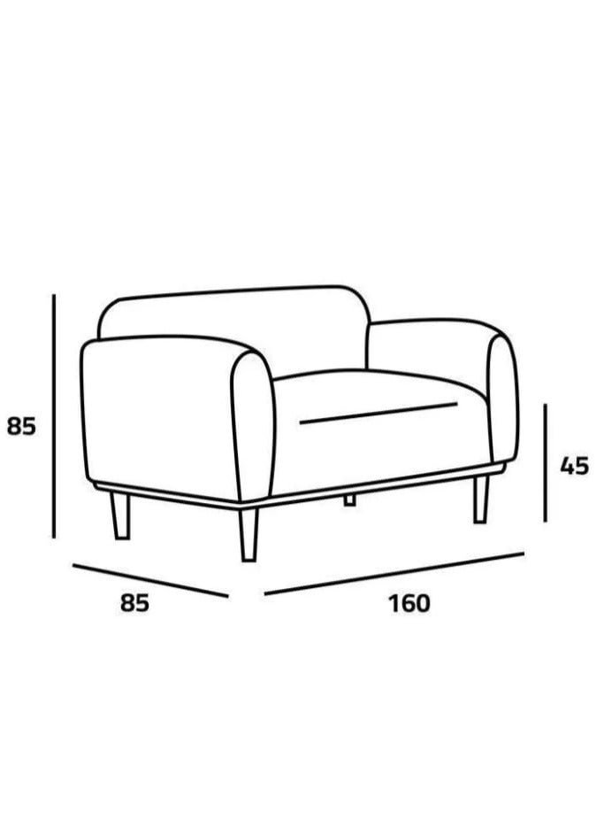 Other Manufacturer Two-seater bouclé sofa, a modern sofa with comfortable seating, soft bouclé fabric - Image 2