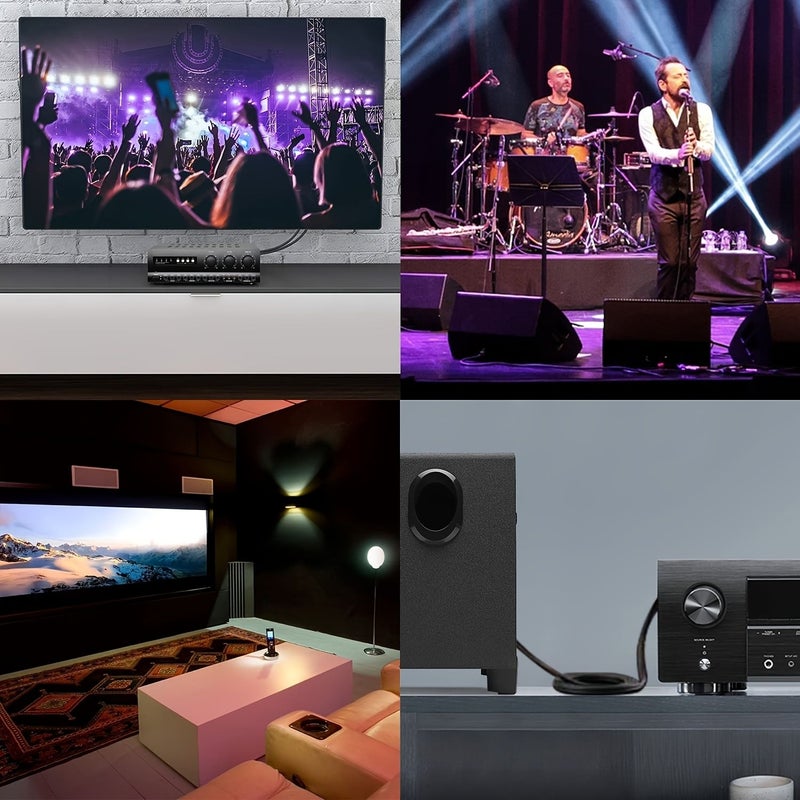 كابل RG Dual 1/4 بوصة TS إلى Dual RCA بطول 23 بوصة، ثقيل الاستخدام لتوصيل الصوت، مع غلاف نحاسي مطلي بالذهب، مخصص لأجهزة استقبال AV ومكبرات الصوت وأنظمة ستيريو المنزل ومضخمات الصوت. - Image 5