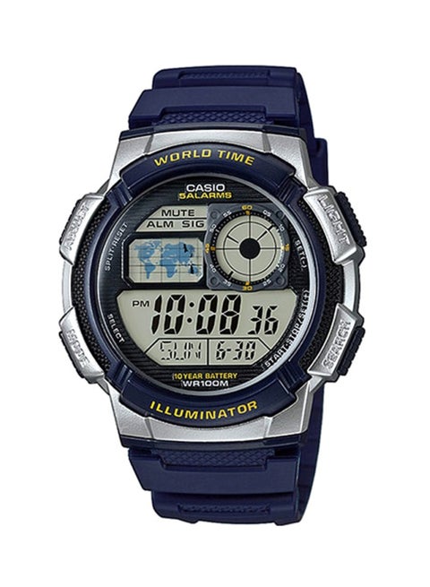 ساعة يد رقمية كاباليرو طراز AE-1000W-2AVEF - مقاس 44 مم - لون أزرق رجال