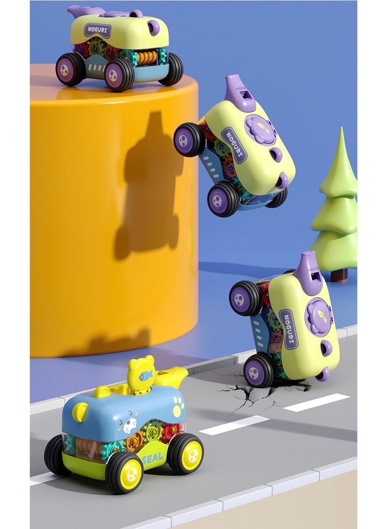 Toyland ألعاب مركبة هندسية متعددة الوظائف مع قطار سحب للخلف وسيارة لعبة مع صفارة للأطفال - Image 3