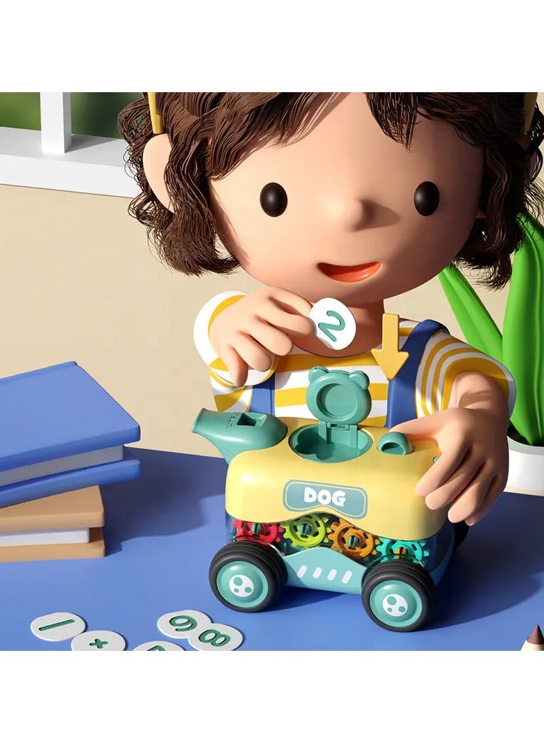 Toyland ألعاب مركبة هندسية متعددة الوظائف مع قطار سحب للخلف وسيارة لعبة مع صفارة للأطفال - Image 5