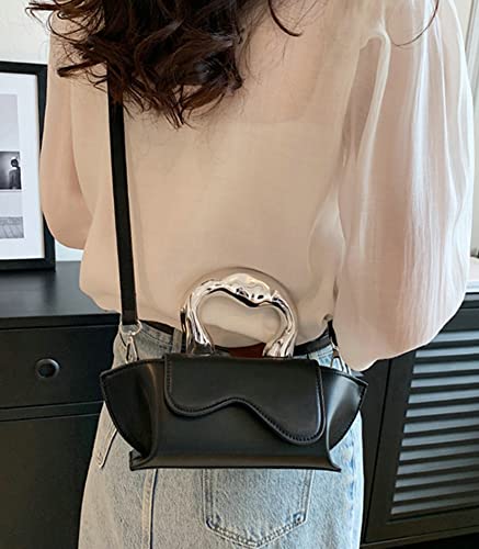 Jusavie Small Silver Bag Crossbody Bags Satchels Y2K Evening Bags Handbag for Women Hobo Bags Shoulder Bags Tote Bag for Women 2025 - Image 4