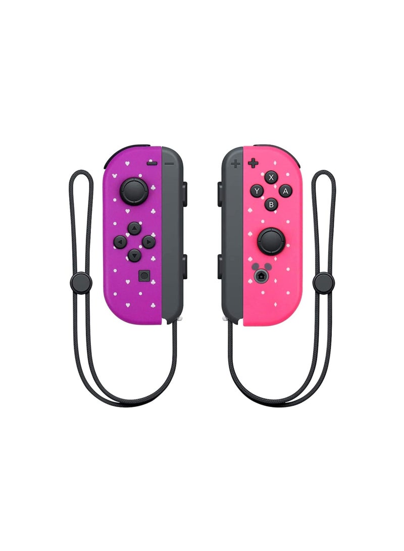 يد تحكم الألعاب اللاسلكية جوي كون LR بنفسجي وردي نينتندو سويتش