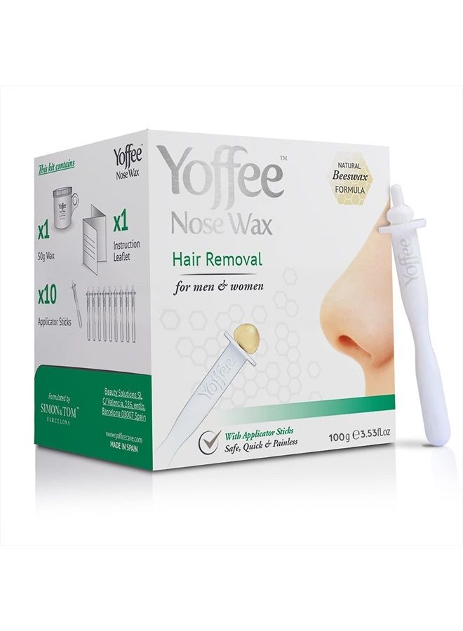 Yoffee Original Yoffee Nose Wax Kit Men & Women - Natural Bio-Beeswax & Aloe Vera Made Nose Waxing Kit for Men - Nose Hair Wax - Nostril Waxing kit - 10 Reusable Nose Wax Sticks - Easy, Quick & Painless - Image 1