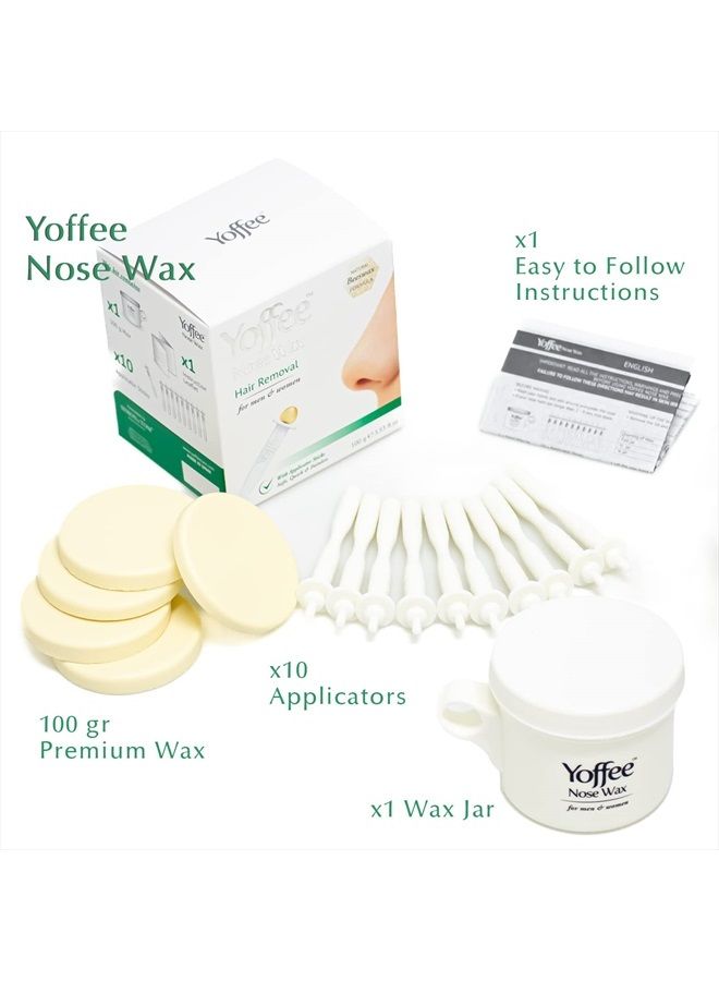 Yoffee Original Yoffee Nose Wax Kit Men & Women - Natural Bio-Beeswax & Aloe Vera Made Nose Waxing Kit for Men - Nose Hair Wax - Nostril Waxing kit - 10 Reusable Nose Wax Sticks - Easy, Quick & Painless - Image 2