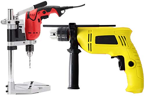 MLD 13mm Impact Drill Machine Reversible Hammer Driver Variable Speed Screwdriver Drill for Drilling and Screwdriver With 400 mm Drill Stand Multicolour - Image 1