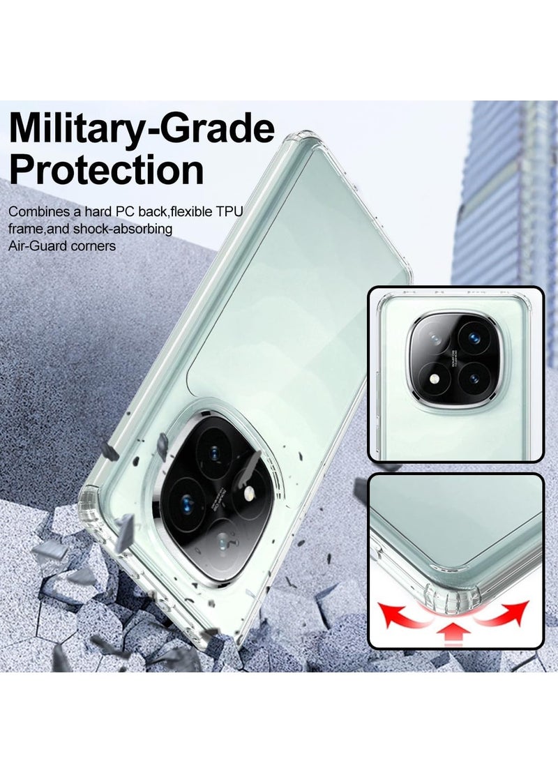 BORTONY Xiaomi Redmi Note 14 Pro Case Cover Polycarbonate Technology Anti-Yellowing Crystal Clear Case Protective Case Shockproof Bumper Cover For Xiaomi Redmi Note 14 Pro - Image 3