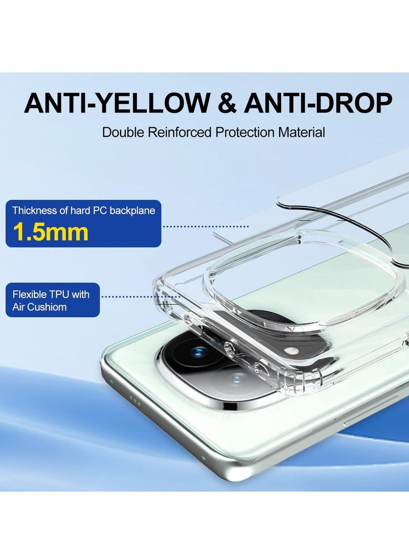 BORTONY Xiaomi Redmi Note 14 Pro Case Cover Polycarbonate Technology Anti-Yellowing Crystal Clear Case Protective Case Shockproof Bumper Cover For Xiaomi Redmi Note 14 Pro - Image 5