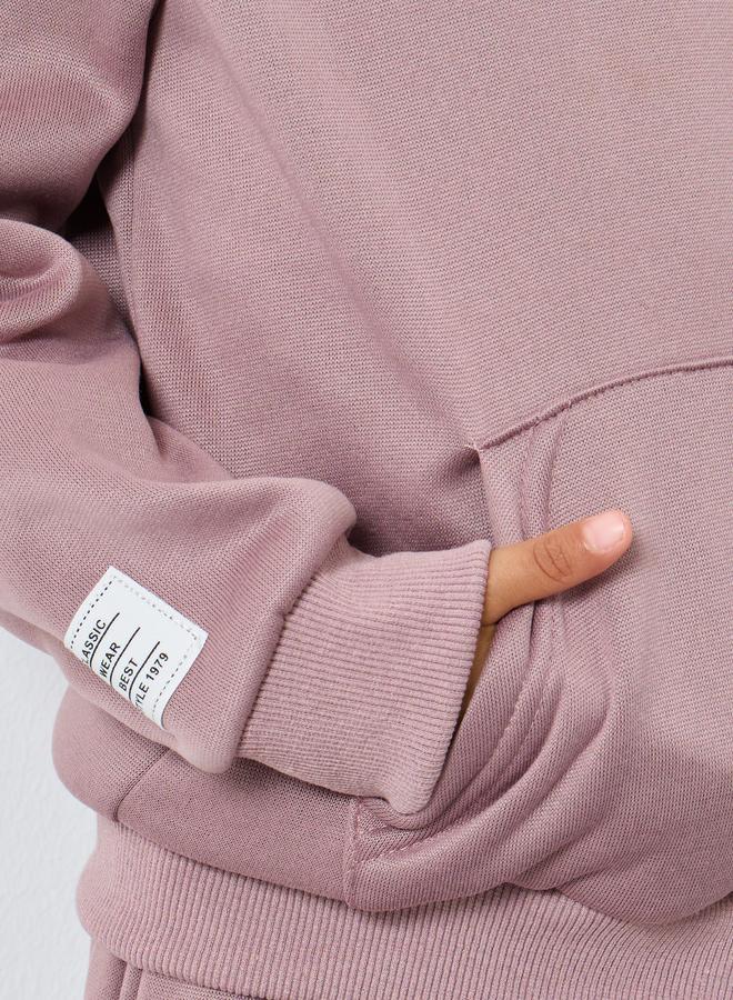 ستايلي طقم منسق من جوغر وهودي سادة - Image 3