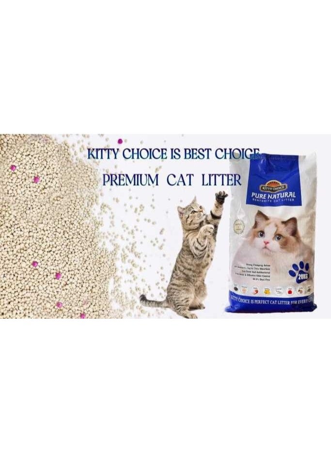Kitty Choice Pure Natural Bentonite Baby Powder Fragrance Cat Litter, 20 kg - Image 5