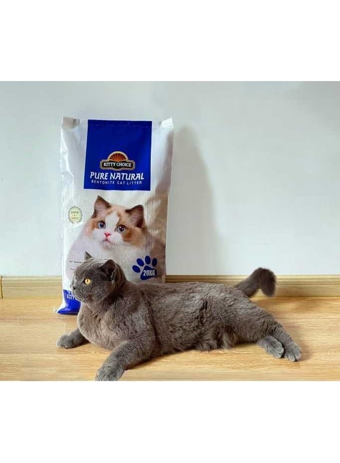 Kitty Choice Pure Natural Bentonite Baby Powder Fragrance Cat Litter, 20 kg - Image 4