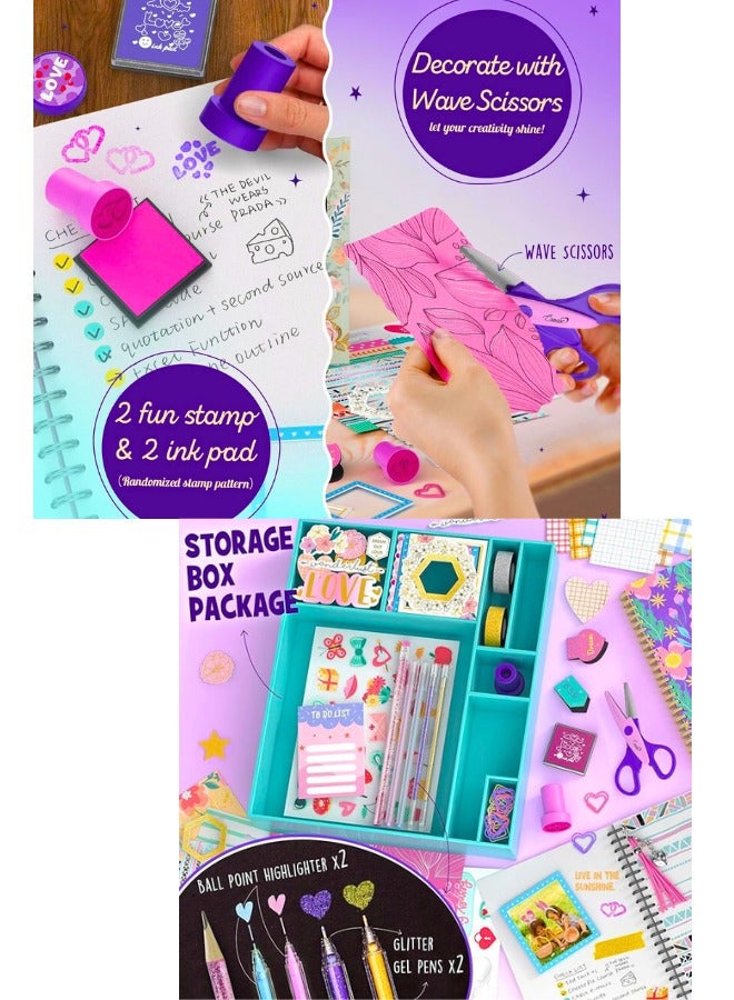 Chase Up 2-Pack DIY Journal Kit - Gifts for Girls Ages 8 9 10 11 12 13 14 Year Old - Toys for Girls - Birthday Gifts for Girl - Art & Crafts Toys for Kids - Scrapbook & Diary Supplies Set - Image 3