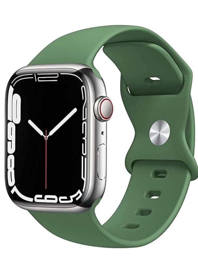 Bands Compatible with Apple Watch Ultra 49mm 45mm 44mm 42mm, Replacement Soft Silicone Strap for iWatch Ultra/Ultra 2 Series SE SE2 9 8 7 6 5 4 3 2 1 - Image 1