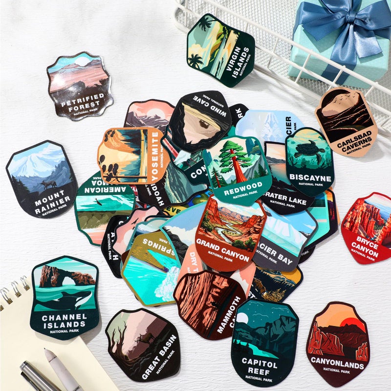 Kingdder 63 Pcs USA National Parks Magnet Outdoor Nature Traveling Camping Exploring Hiking Inspired Magnetic Refrigerator Stickers USA Travel Adventure Parks Souvenirs Gifts - Image 3