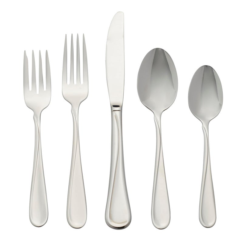Oneida Flight 65 Piece Everyday Flatware Service for 12 180 Stainless Steel Silverware Set Dishwasher Safe