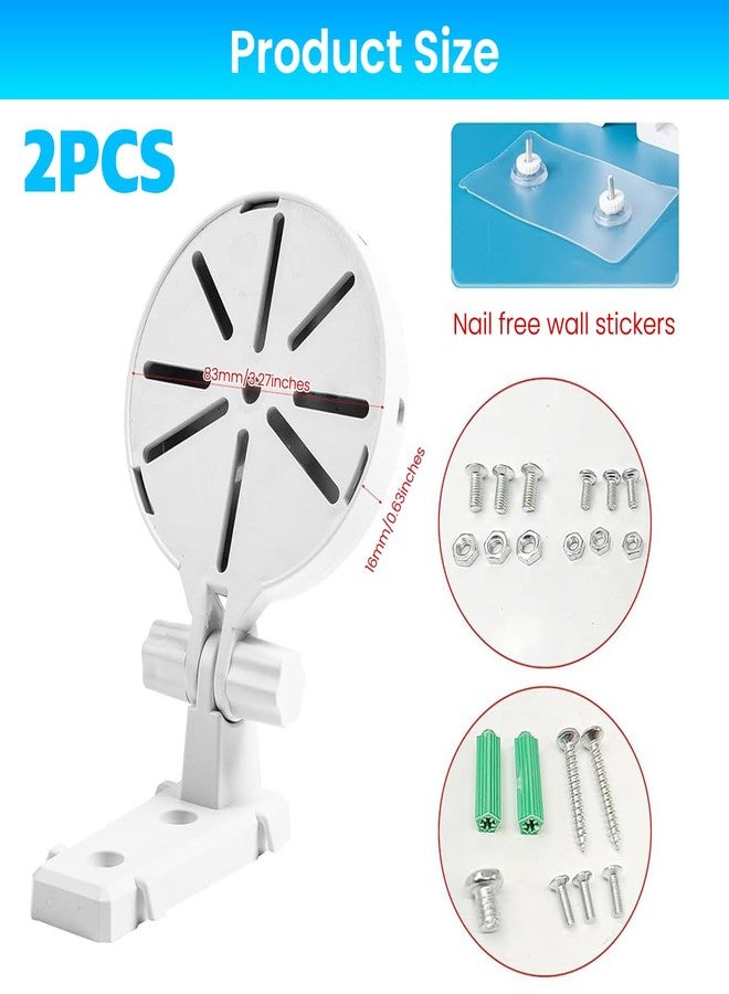 ZORBES® 2Pcs Baby Monitor Wall Mount Brackets, 145 ° Adjustable Angle, No Drill Security Dome Camera Wall Mounts Ceiling Mounts, Invisible Cord Management Design, with Installation Kit - Image 2