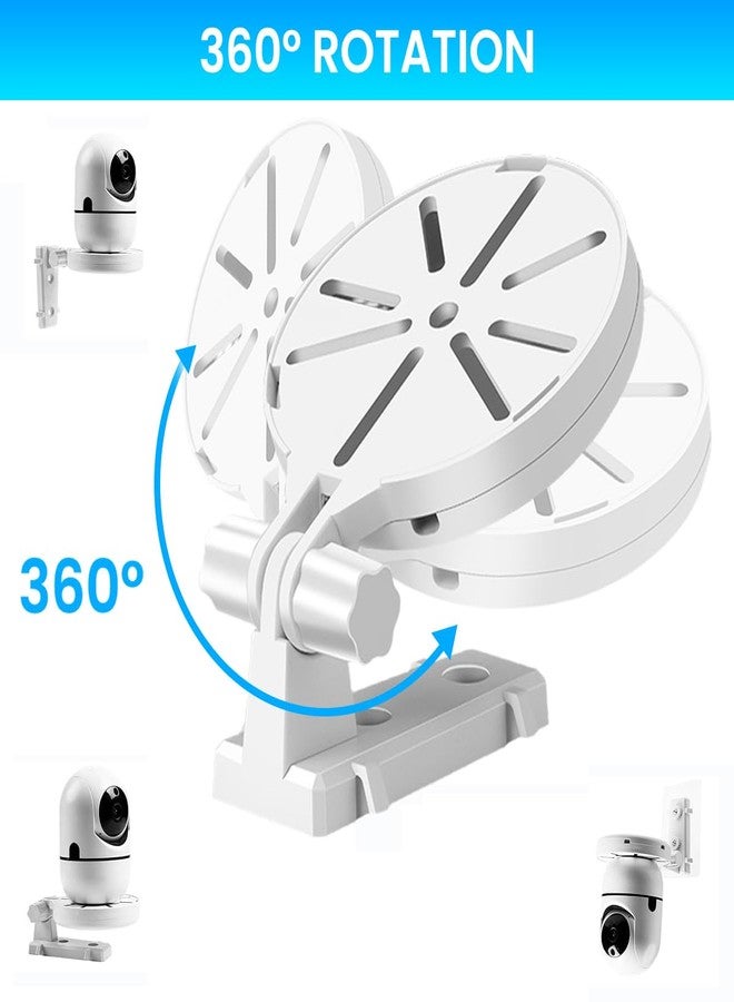 ZORBES® 2Pcs Baby Monitor Wall Mount Brackets, 145 ° Adjustable Angle, No Drill Security Dome Camera Wall Mounts Ceiling Mounts, Invisible Cord Management Design, with Installation Kit - Image 5