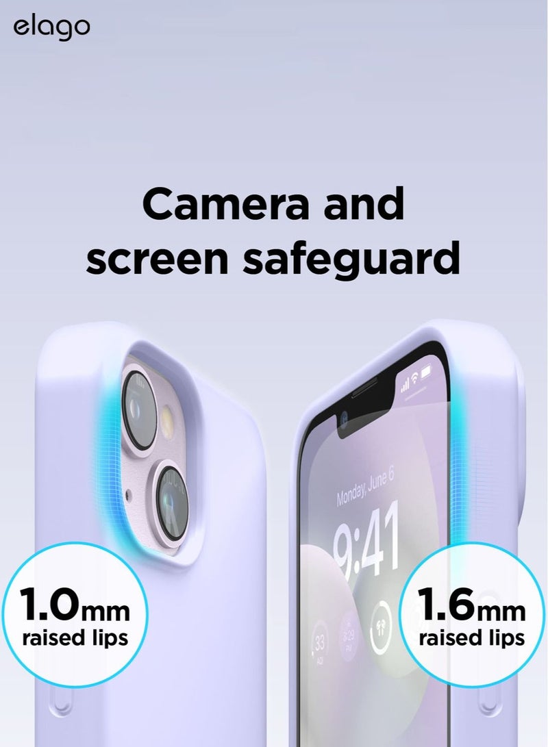 Elago Silicone Shockproof iPhone 14 Case Cover with MagSafe - Purple - Image 4