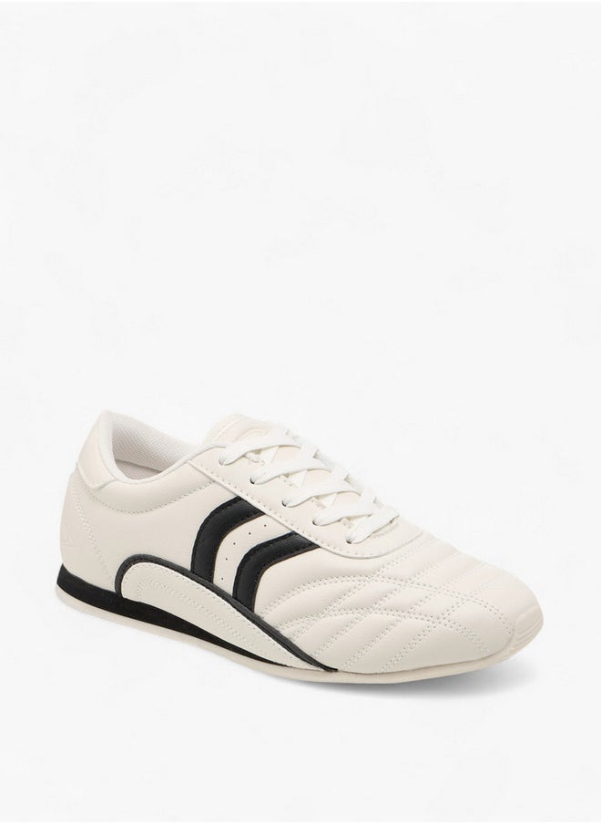 Dash Women's Panelled Sneakers with Lace-Up Closure  - Image 2