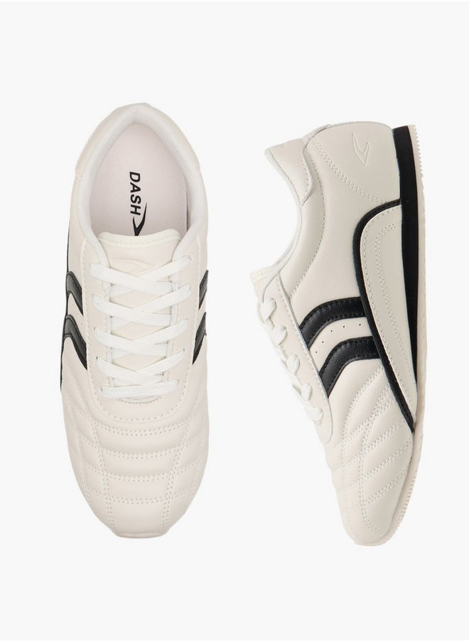 Dash Women's Panelled Sneakers with Lace-Up Closure  - Image 1