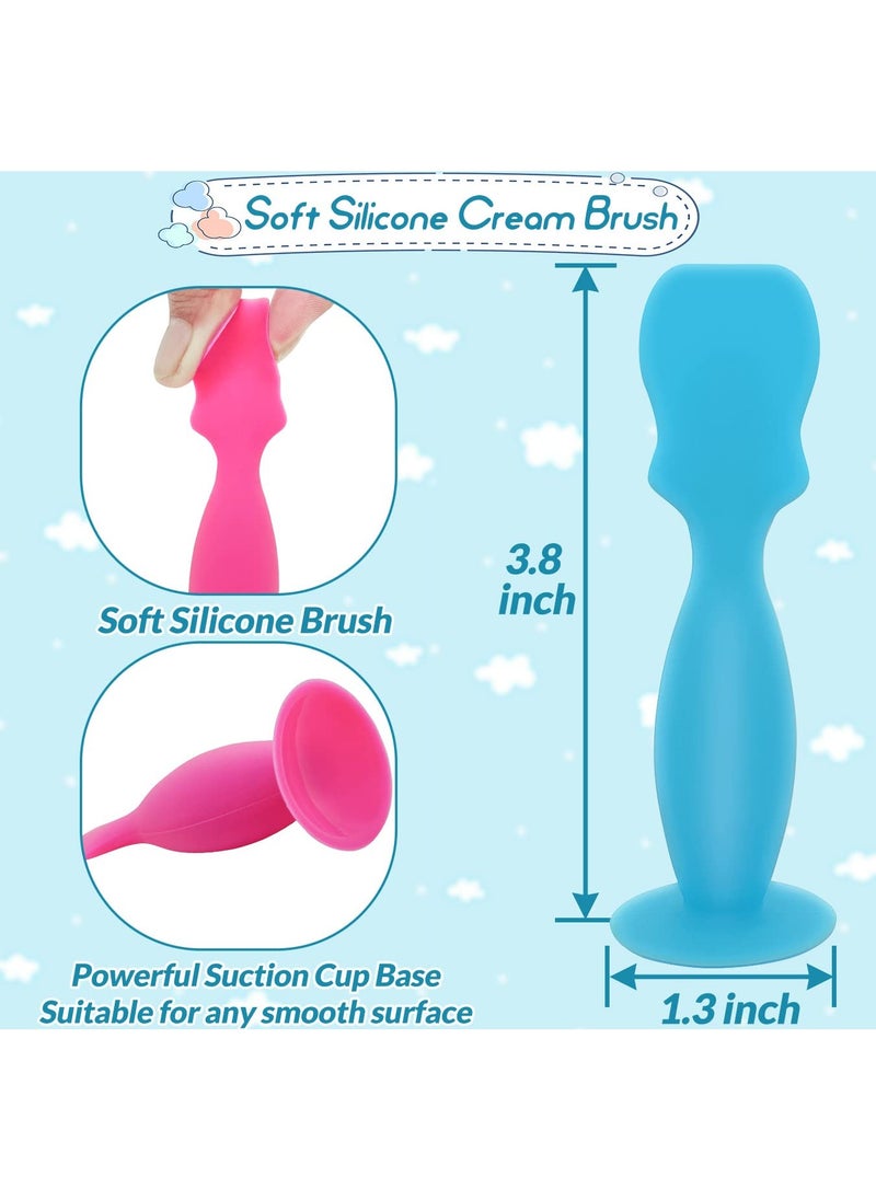 RATSAW 4 Pcs Baby Diaper Cream Spatula Applicator Mini Silicone Ointment Spatula for Kid Soft Squeegee for Dogs Rash Cream Brush for Baby Newborn  - Image 2