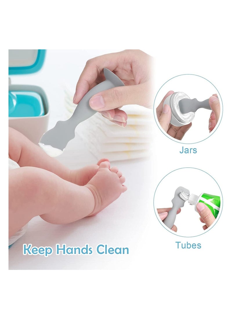 RATSAW 4 Pcs Baby Diaper Cream Spatula Applicator Mini Silicone Ointment Spatula for Kid Soft Squeegee for Dogs Rash Cream Brush for Baby Newborn  - Image 3