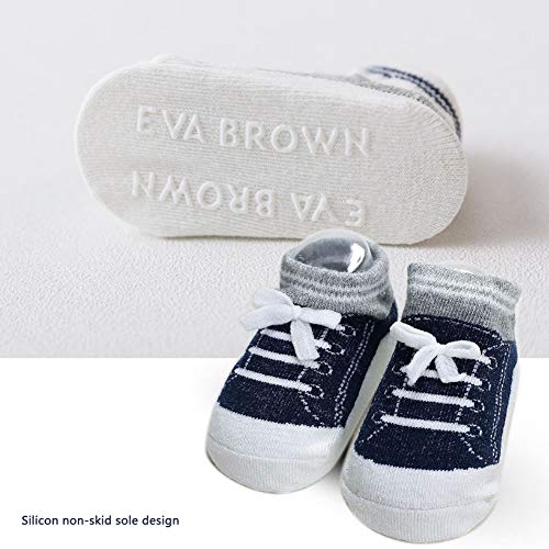 Zumou Baby Infant Anti Slip Non Skid Boys Sports Sneaker Shoe Socks 6 Pairs (0-6 Months, Colorful 6 Pairs) - Image 4