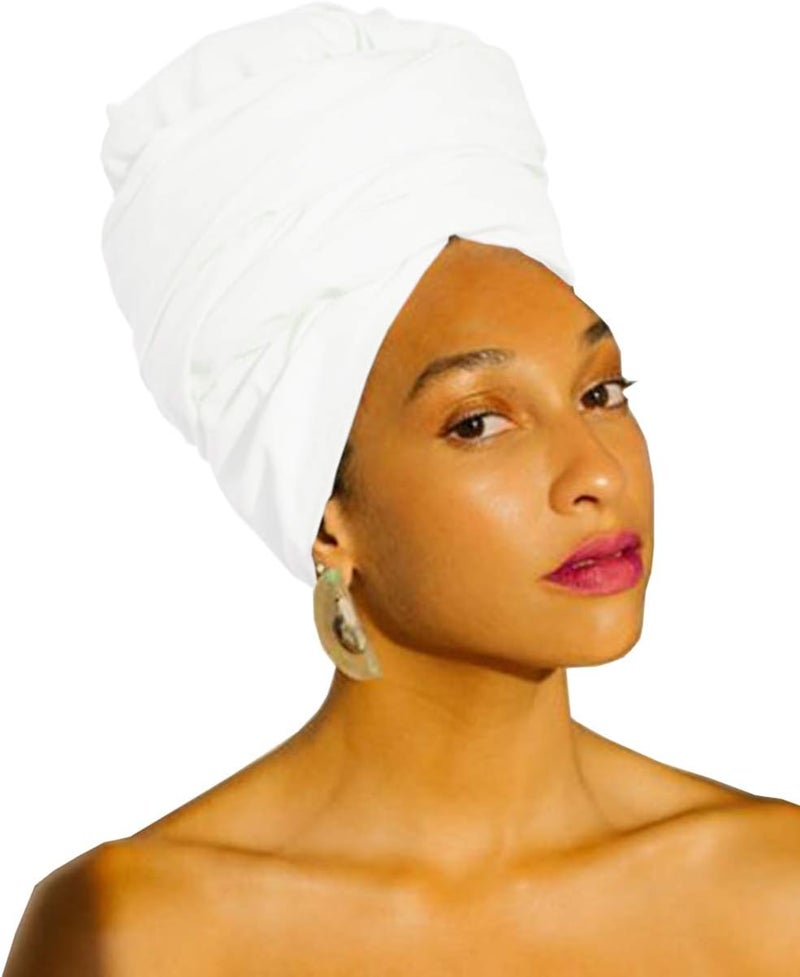Harewom Head Wraps for Black Women Stretch Head Scarf Long African Hair Wraps Turban Headwraps Jersey Headbands - Image 1