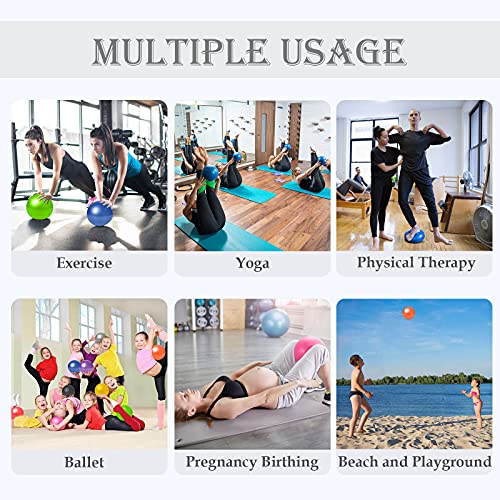 Goonidy Soft Pilates Ball 9 Inch, Ideal Small Exercise Ball Between Knee Squeeze for Physical Therapy Yoga Core Medicine Abs Pt Bouncy, Mini Rubber Fitball Barre Workout Equipment for Women Men Kid Toddler - Image 5