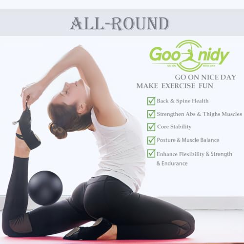 Goonidy Soft Pilates Ball 9 Inch, Ideal Small Exercise Ball Between Knee Squeeze for Physical Therapy Yoga Core Medicine Abs Pt Bouncy, Mini Rubber Fitball Barre Workout Equipment for Women Men Kid Toddler - Image 2