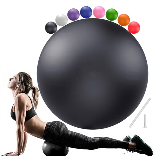 Goonidy Soft Pilates Ball 9 Inch, Ideal Small Exercise Ball Between Knee Squeeze for Physical Therapy Yoga Core Medicine Abs Pt Bouncy, Mini Rubber Fitball Barre Workout Equipment for Women Men Kid Toddler - Image 1