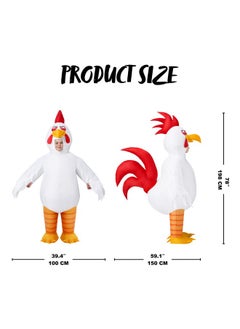 Kids Halloween Inflatable Costumes, Rooster Full Body Inflatable Costume, White Chicken Blow Up Costumes For Halloween Costume Cosplay Themed Parties - pzsku/ZC6FA4619792403DE76DAZ/45/_/1732775610/cd9b83cc-3738-4781-9189-0d6b46a2287b