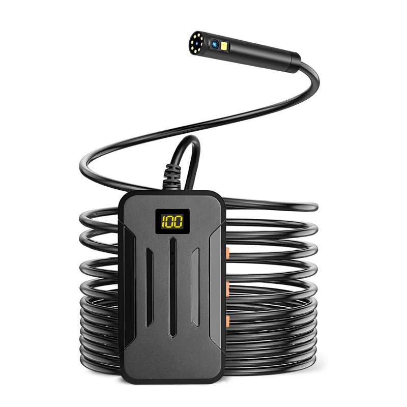 5.5mm 10m Inspection Camera - IP68 Waterproof 2560*1944 High Resolution With 9 Dimmable LEDs Rechargeable 2600mAh Battery for Air Conditioning Automobile Pipeline Sewer Vent Pipe Object Search - Image 1