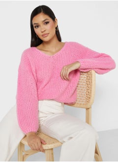 V-Neck Knitted Sweater