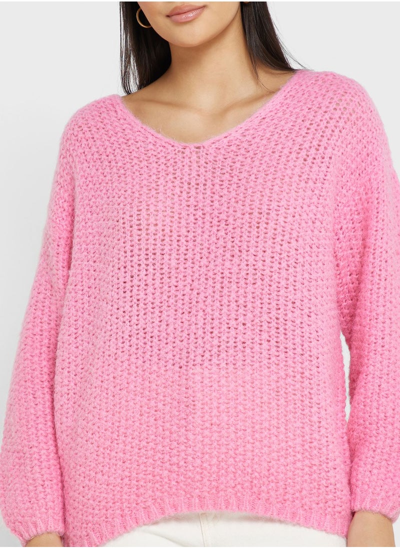 VERO MODA - V-Neck Knitted Sweater - Image 1