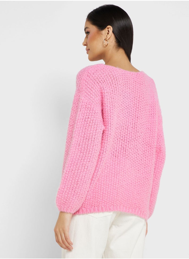 VERO MODA - V-Neck Knitted Sweater - Image 1