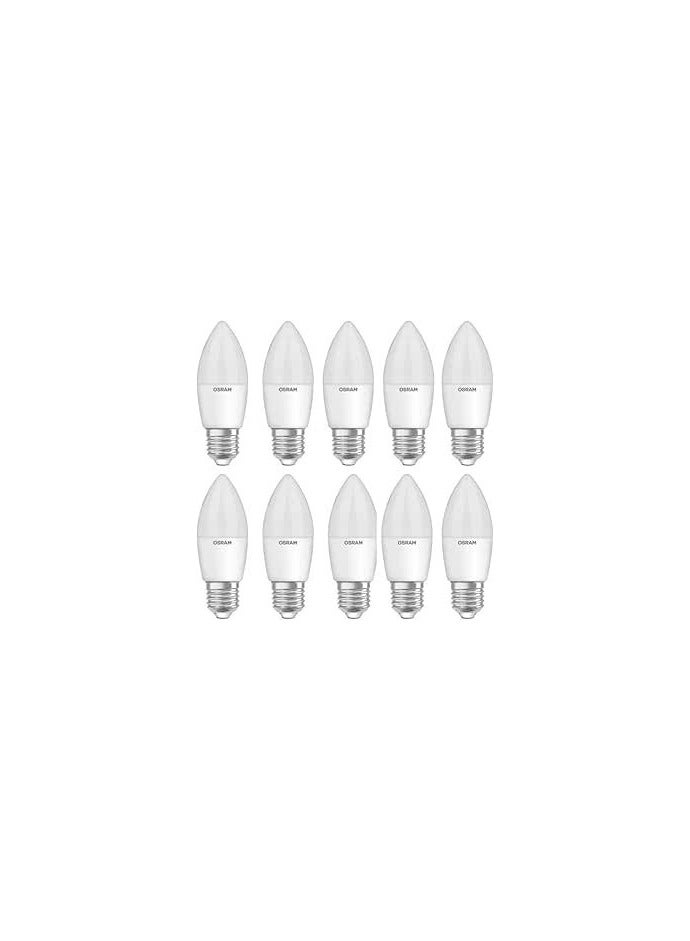 Osram LED Value Classic B40 Bulb 4W Base E27 Base Frosted – 2700K Warm White, Non-Dimmable -Pack of 10