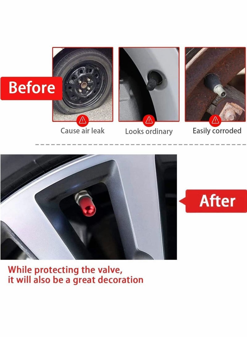 Y&D Tire Valve Stem Caps, 4 Pcs Anodized Aluminum Cap Set - Image 5