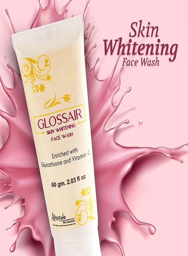 JBM ENTERPRISE glossair Face Wash for Skin Whitening with Vitamin C pack of 2 * 60gm - Image 3