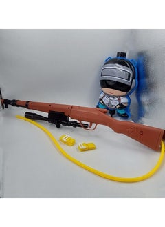 A water gun with a container in a PUBG design with a special adjustable strap